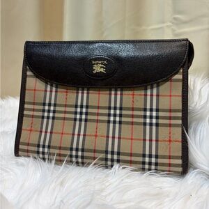 Vintage Burberry Nova Check Clutch Bag